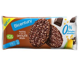 Tortita Maiz Decorada Choco Negro S/Azucar Bicentury 109G