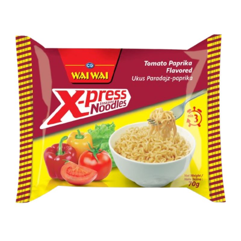 Wai Wai X-Press Noodles Tomate e Paprika 70g
