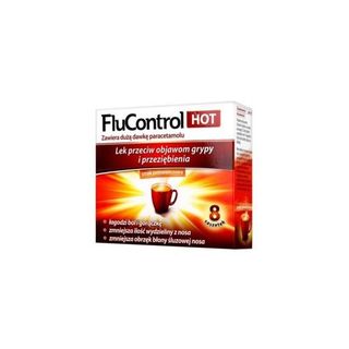 Flucontrol Hot 1000 mg + 10 mg + 4 mg 8 saszetek x 5,5 g