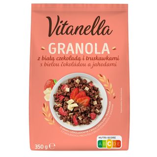 Vitanella Granola z białą czekoladą i truskawkami, 350 g