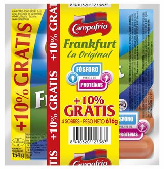 Salchichas Frankfurt Campofrio P4X140G