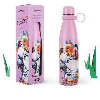 Bottiglia termica 500 ml Pappagallo - Animal Flowers