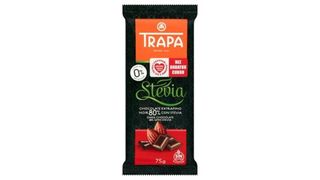 Chocolat noir à la stévia 80% de cacao 75g - TRAPA