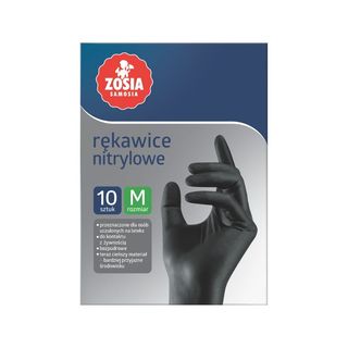 Zosia Samosia Rękawice Nitrylowe czarne M 10 szt