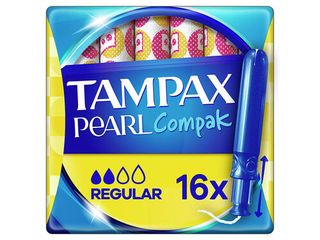 Tampões Pearl Compak Regular com Aplicador Tampax 16 un