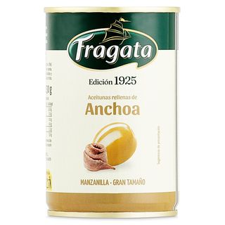 Aceitunas Manzanilla Rellena De Anchoa Fragata Lata 130 G