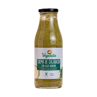Crema de calabacín con alga wakame bio 500ml Vegetalia