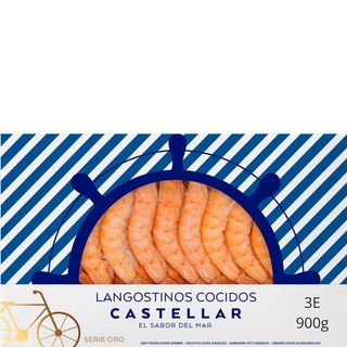 CASTELLAR Langostino Cocido 30/35 Piezas Congelado 900 G