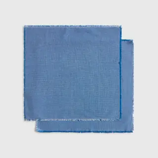 Set De Dos Servilletas Alogdón Venusa Azul 45x45 cm
