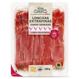 Lonchas Extrafinas Jamón Serrano Nuestra Alacena De Dia Bandeja 120 G