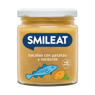 Smileat Tarrito de Bacalao con Patatas y Verduras ECO 230g (307093)