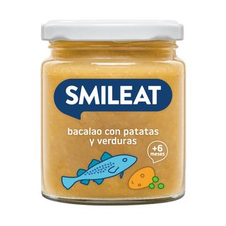 Smileat Tarrito de Bacalao con Patatas y Verduras ECO 230g (307093)