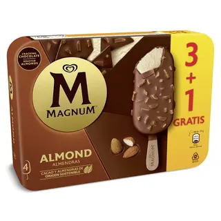 Helado Magnum Almendras 3+1U