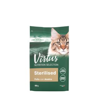 Virtus cat nutrition selection sterilised pollo e anatra 450g