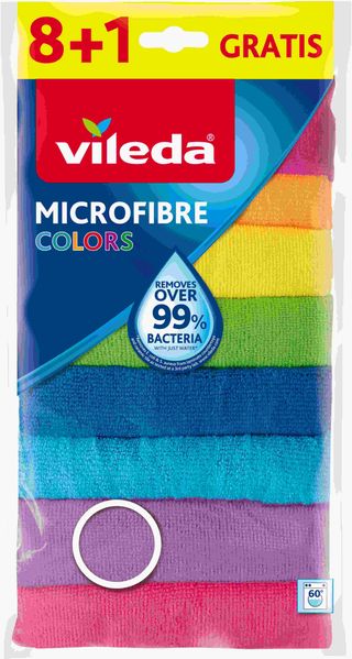 VILEDA MICROFIBRE COLORS 8 PANNI +1 GRATIS   FHP0830