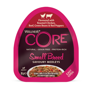 Wellness Core Small Breed Grain Free Pollo Y Ternera Tarrina Para Perros 0.085Kg