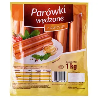 Parówki wędzone z kurcząt 1 kg