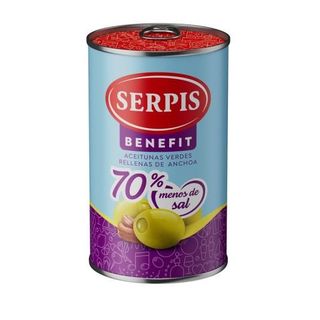 Serpis Aceitunas Anchoa Benefit, 130Gr