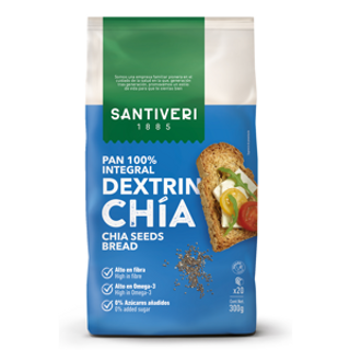 Pan Integral Tostado Con Chía Santiveri 300Gr.