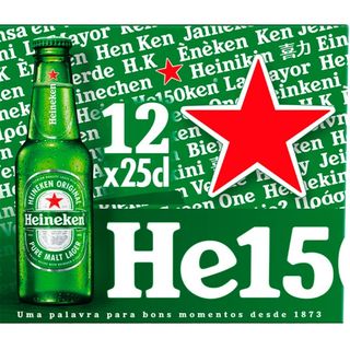 Heineken Cerveja da Holanda Pack 12 unidades garrafa 25 cl - 18603603632