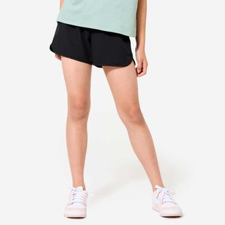 Short Pantalón Corto Niña Transpirable W500 Gimnasia Negro.141 148cm10 11A Negro