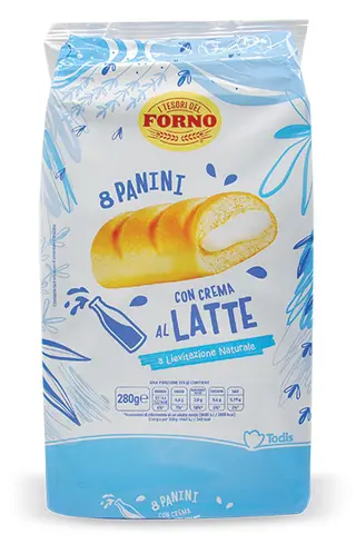 8 Panini con crema al latte
