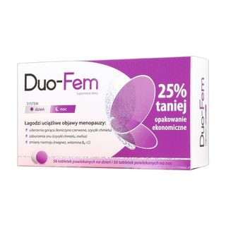 Duo-FeM, tabletki na dzień, 56 szt. + tabletki na noc, 56 sz