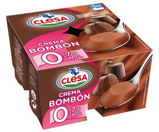 Crema de Chocolate Bombón con Solo 0.7% Materia Grasa Clesa 4 X 125 G.