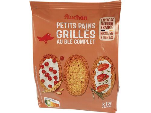 PAEZINHOS AUCHAN INTEGRAIS 225G (18UN)