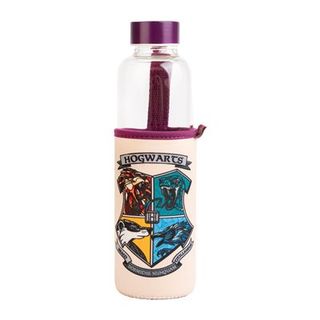 Botella De Cristal Harry Potter Escudo De Hogwarts (8435497271923)