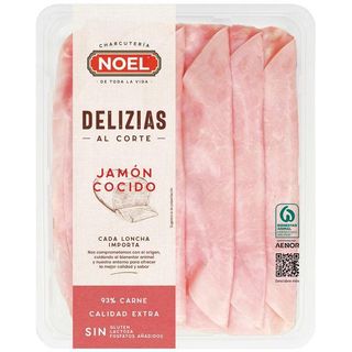 Delizias De Jamón Cocido Extra Noel, Bandeja 110 G