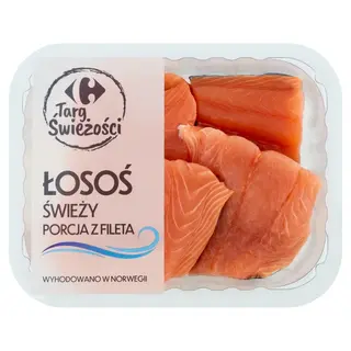 Carrefour Targ Świeżości Łosoś świeży porcja z fileta, waga od 0,45 kg