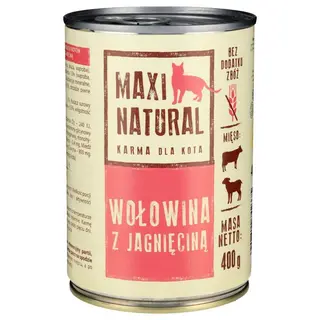 Maxi Natural Karma dla kota wołowina z jagnięciną 400g