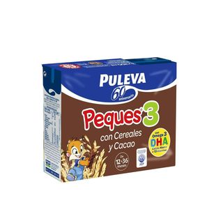 Leche Crecimiento Puleva Peques Cereales Al Cacao Con Omega 3 Pack 3X200 Ml (130227)