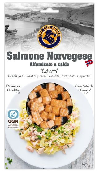 Cubetti di Salmone Norvegese Affumicati a Caldo 90 g 