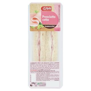 Crai Prosciutto Cotto Tramezzini 2 Pezzi 140 G