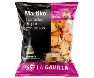 Mini Tostadas de Pan con Pasas Especiales Para Foie Martiko 100 G.