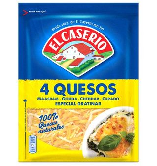 Queso Rallado El Caserío 4 Quesos 120 G