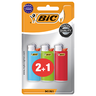 Encendedores Bic Pack 2 Mas 1 Gratis