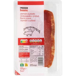 Jamón Curado Eroski Basic, Sobre 100 G (10720936)