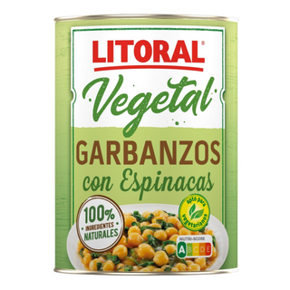 Litoral Vegetal Garbanzos con Espinacas 425g