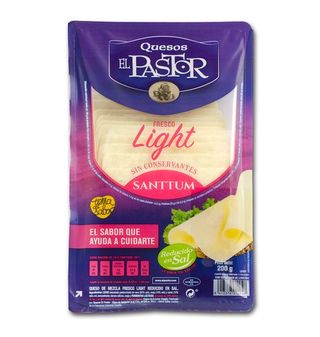 Queso Light El Pastor Reducido En Sal Lonchas 200 G