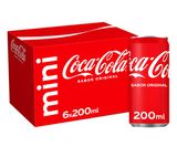 Refresco de Cola Regular Coca Cola Mini Pack 6 Uds X 200 Ml.