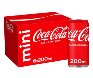 Refresco de Cola Regular Coca Cola Mini Pack 6 Uds X 200 Ml.
