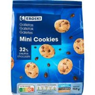 Mini Cookies Eroski, Bolsa 150 G (25208182)