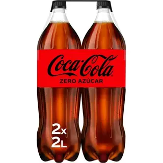 Refresco De Cola Sin Azúcar Coca Cola Zero 2X2 L.