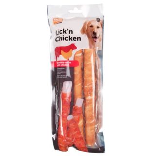 0.4 L Flamingo Barritas Lick'n Pollo para perros