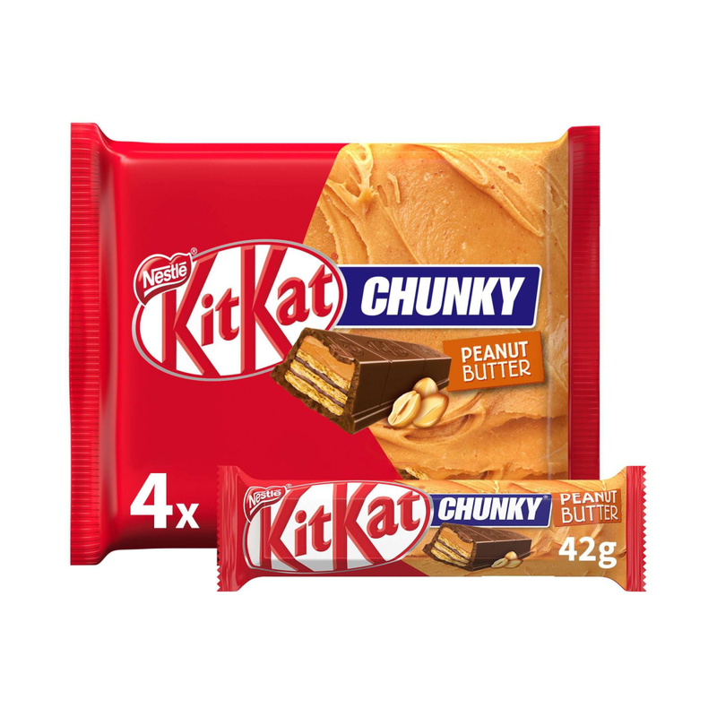 Kit Kat Chunky Manteiga de Amendoim 4x42g