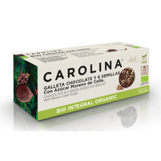 Galleta Carolina Bio Integral Choco Y 6 Semillas 135Gr.