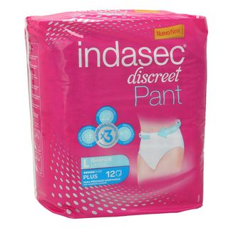 Pants De Incontinencia Indasec Plus Talla L Paquete 12 Uds (230980)